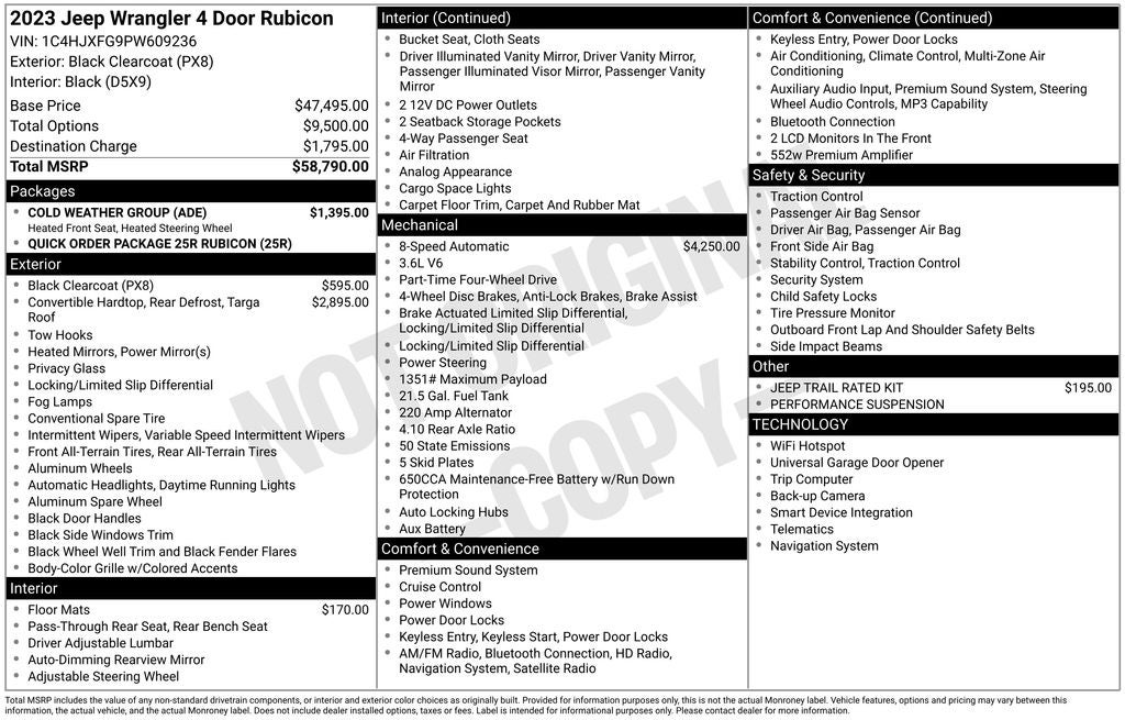 2023 Jeep Wrangler 4-Door Rubicon 4x4