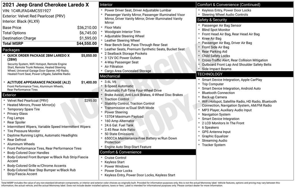 2021 Jeep Grand Cherokee Laredo X 4x4