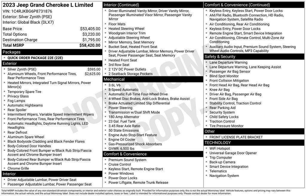 2023 Jeep Grand Cherokee L Limited 4x4
