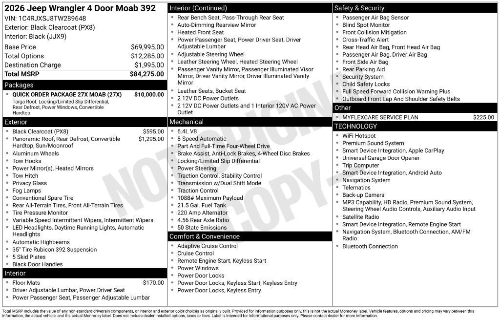 2026 Jeep Wrangler WRANGLER 4-DOOR MOAB 392