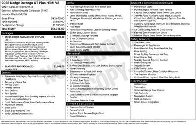 2026 Dodge Durango DURANGO GT PLUS AWD HEMI V8
