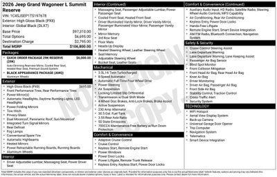 2026 Jeep Grand Wagoneer L GRAND WAGONEER L SUMMIT RESERVE 4X4