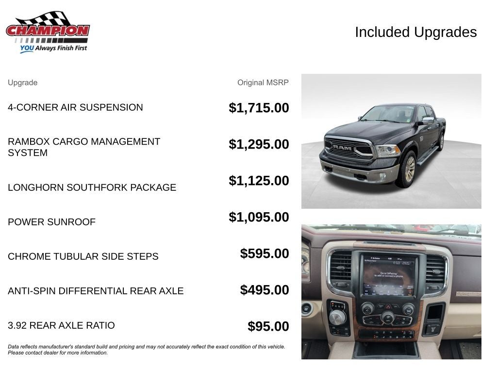 2018 RAM 1500 Longhorn Crew Cab 4x4 5'7' Box
