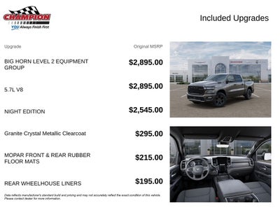 2026 RAM 1500 RAM 1500 BIG HORN CREW CAB 4X4 5'7' BOX