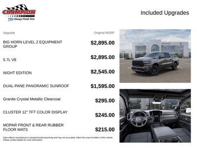 2026 RAM 1500 RAM 1500 BIG HORN CREW CAB 4X4 5'7' BOX