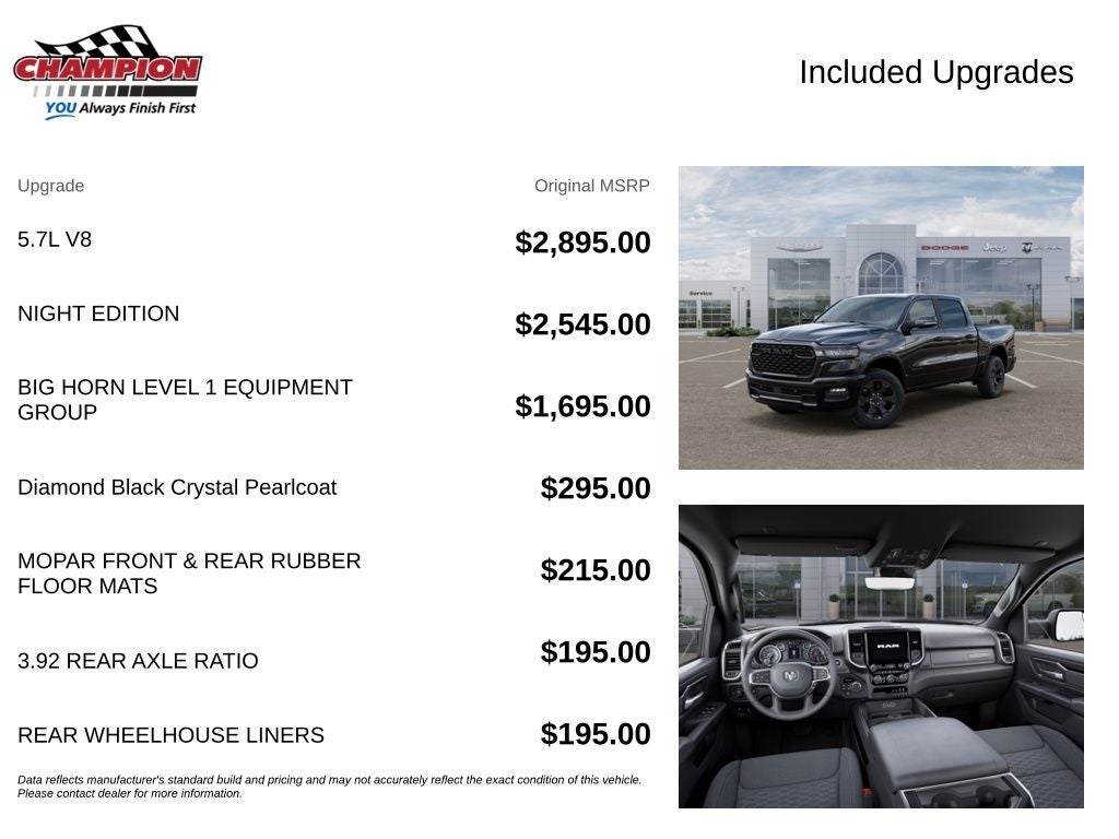 2026 RAM 1500 RAM 1500 BIG HORN CREW CAB 4X4 5'7' BOX