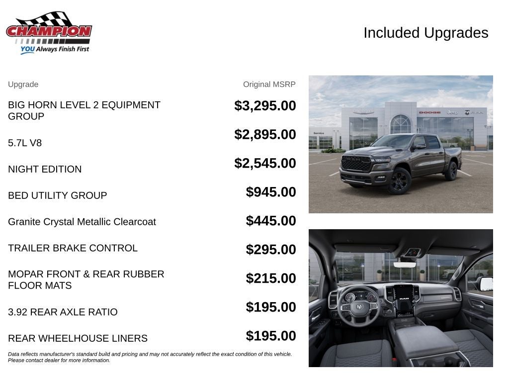 2027 RAM Ram 1500 RAM 1500 BIG HORN CREW CAB 4X4 5'7' BOX