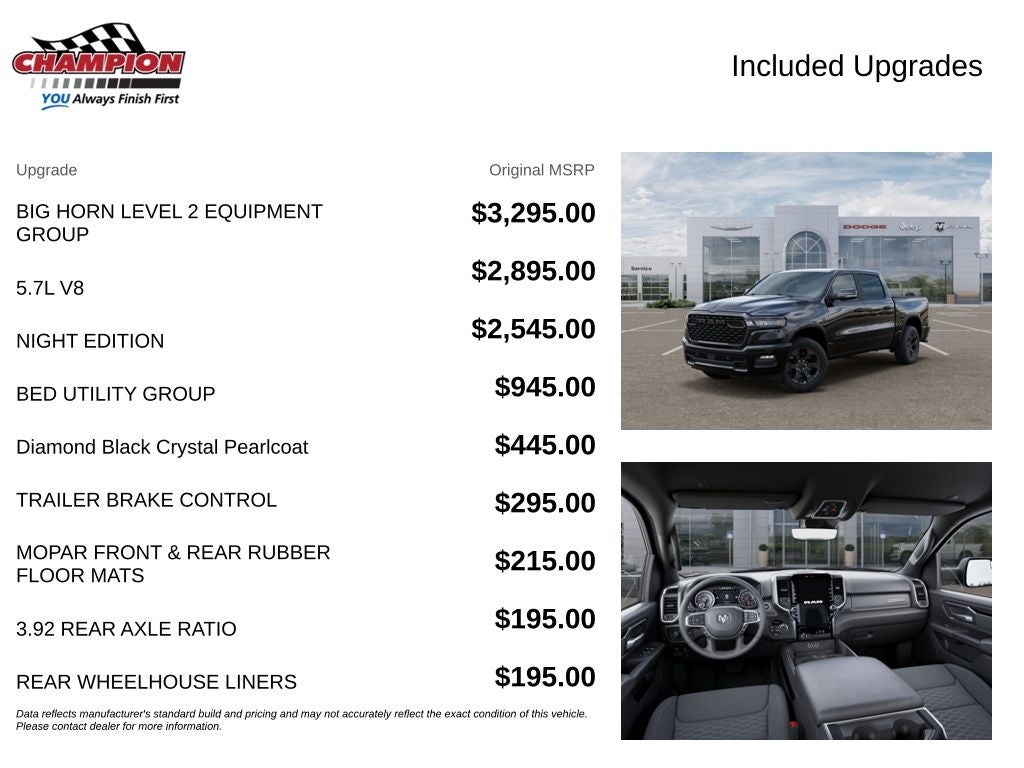 2027 RAM Ram 1500 RAM 1500 BIG HORN CREW CAB 4X4 5'7' BOX