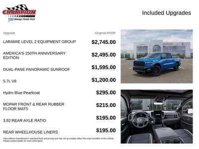 2026 RAM Ram 1500 RAM 1500 LARAMIE CREW CAB 4X4 5'7' BOX