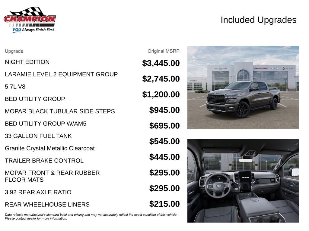 2026 RAM Ram 1500 RAM 1500 LARAMIE CREW CAB 4X4 5'7' BOX