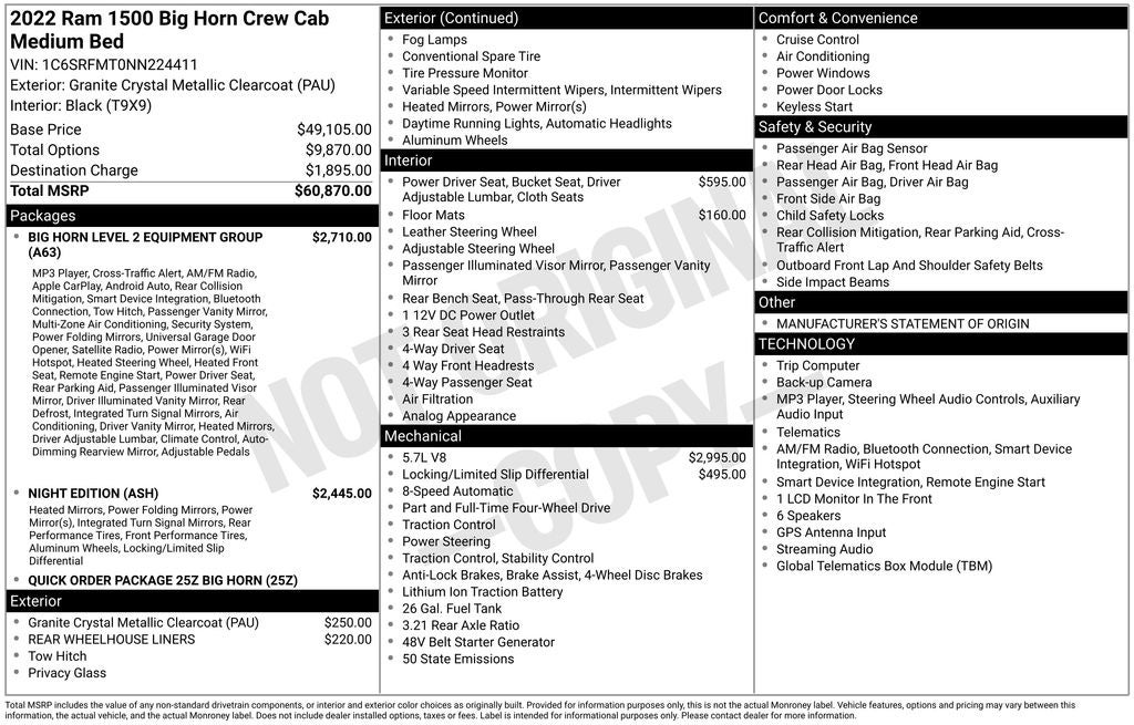 2022 RAM 1500 Big Horn