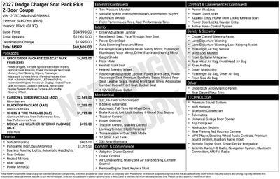2027 Dodge Charger CHARGER SCAT PACK PLUS 2-DOOR AWD