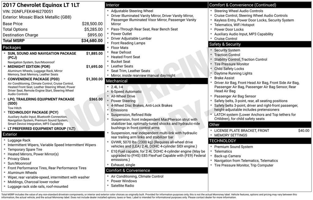 2017 Chevrolet Equinox LT