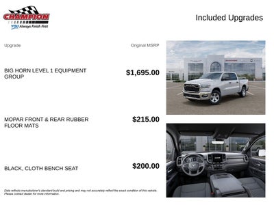 2026 RAM 1500 RAM 1500 BIG HORN CREW CAB 4X4 5'7' BOX