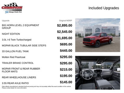 2026 RAM 1500 RAM 1500 BIG HORN CREW CAB 4X4 5'7' BOX