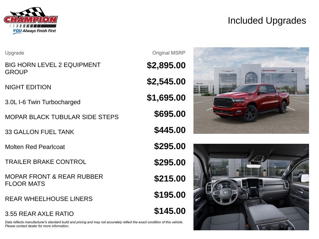 2026 RAM 1500 RAM 1500 BIG HORN CREW CAB 4X4 5'7' BOX