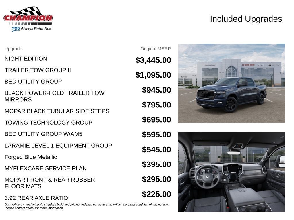 2026 RAM Ram 1500 RAM 1500 LARAMIE CREW CAB 4X4 5'7' BOX