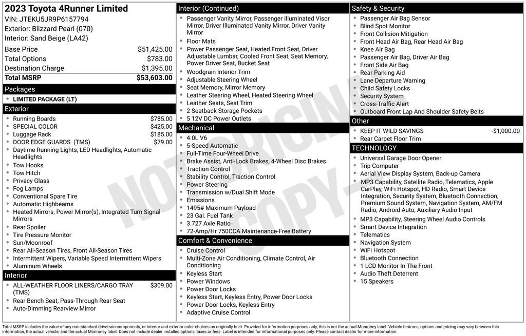 2023 Toyota 4Runner Limited