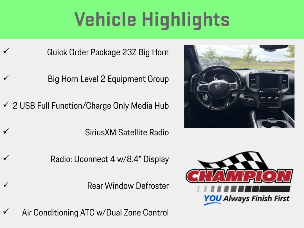 2020 RAM 1500 Big Horn Crew Cab 4x4 5'7' Box