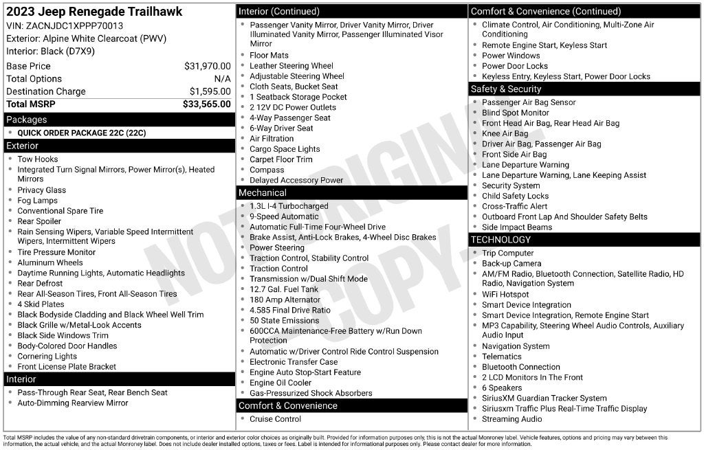 2023 Jeep Renegade Trailhawk 4x4