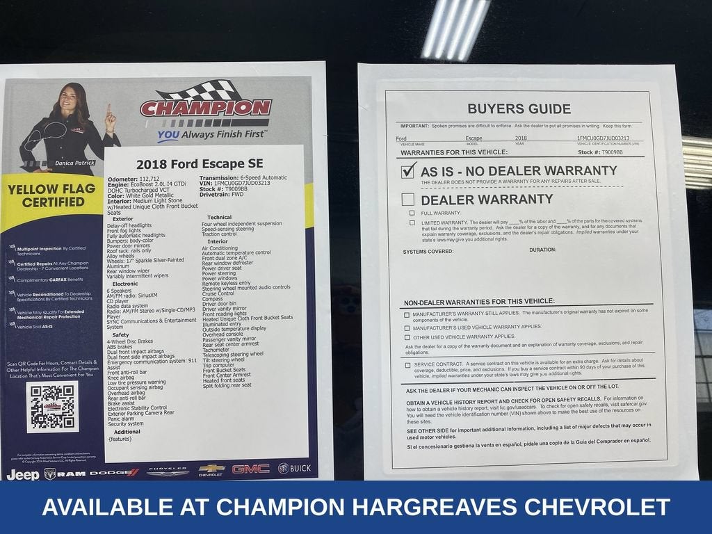 2018 Ford Escape SE
