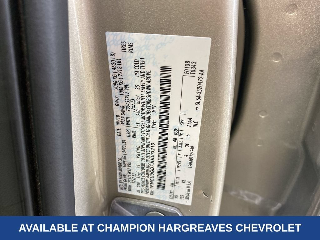 2018 Ford Escape SE