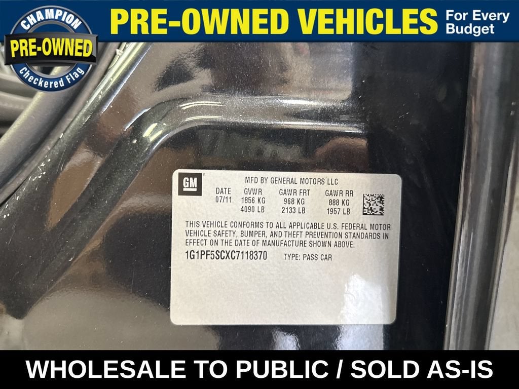 2012 Chevrolet Cruze LT w/1LT