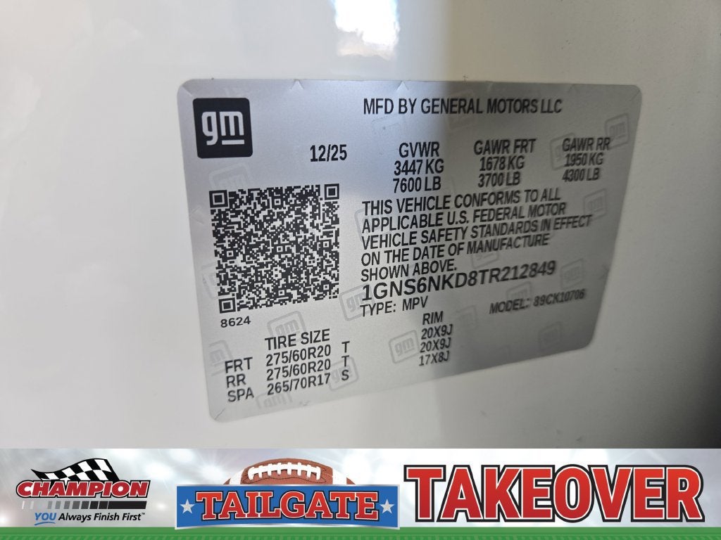 2026 Chevrolet Tahoe LT