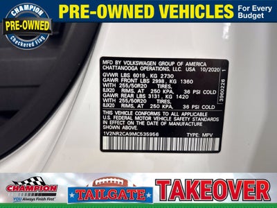 2021 Volkswagen Atlas 3.6L V6 SE w/Technology R-Line