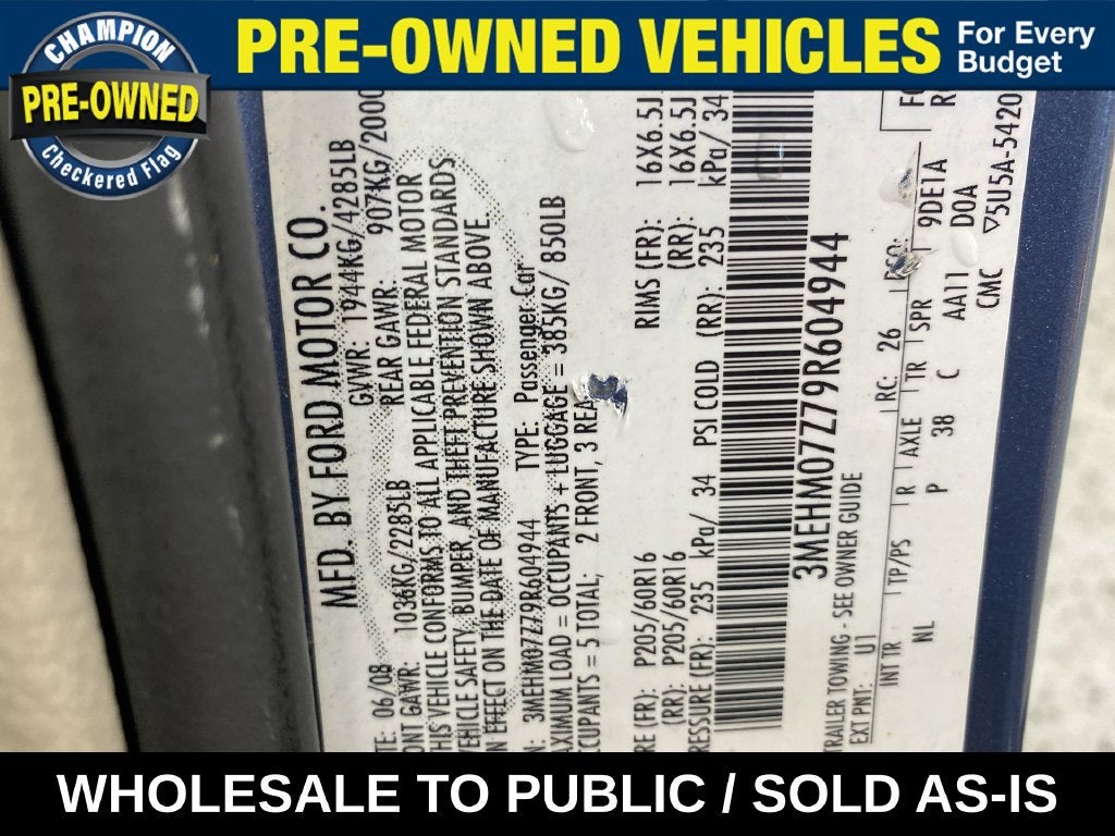 2009 Mercury Milan 4DR SDN FWD