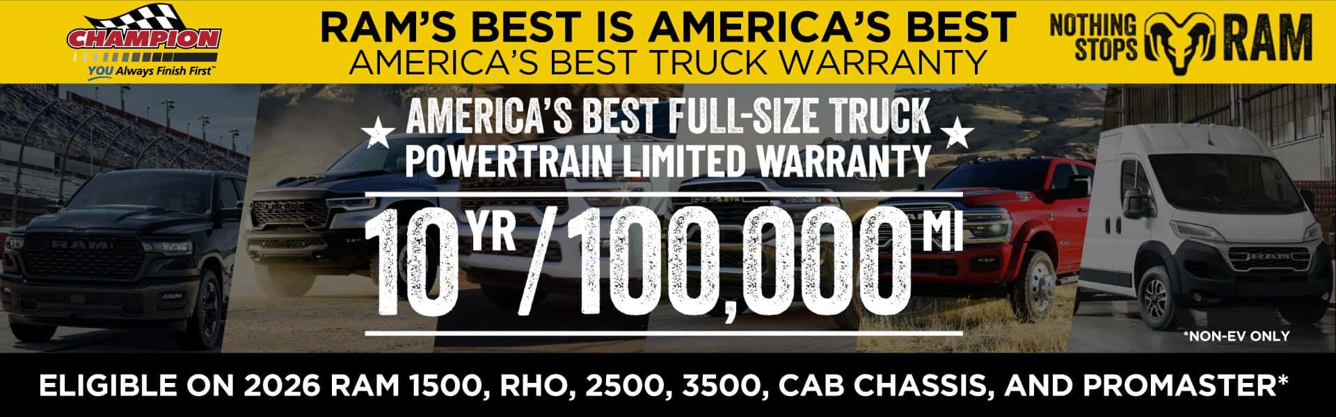 America's best truck warranty at Champion Chrysler Jeep Dodge Ram of Brighton in Brighton MI