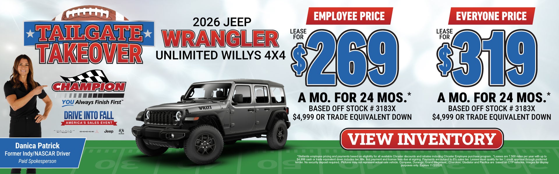 2026 wrangler lease offer 